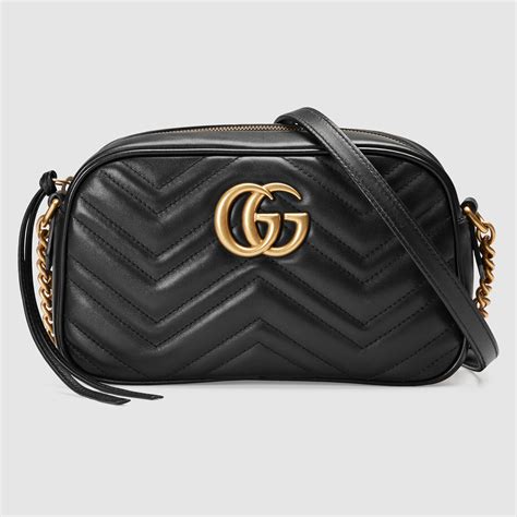 gucci black leather shoulder bag